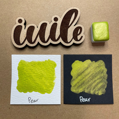 Pear green Handmade shimmer watercolor paints