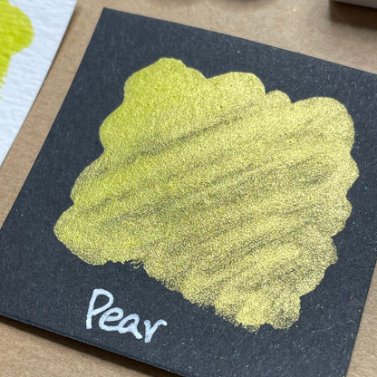 Pear green Handmade shimmer watercolor paints
