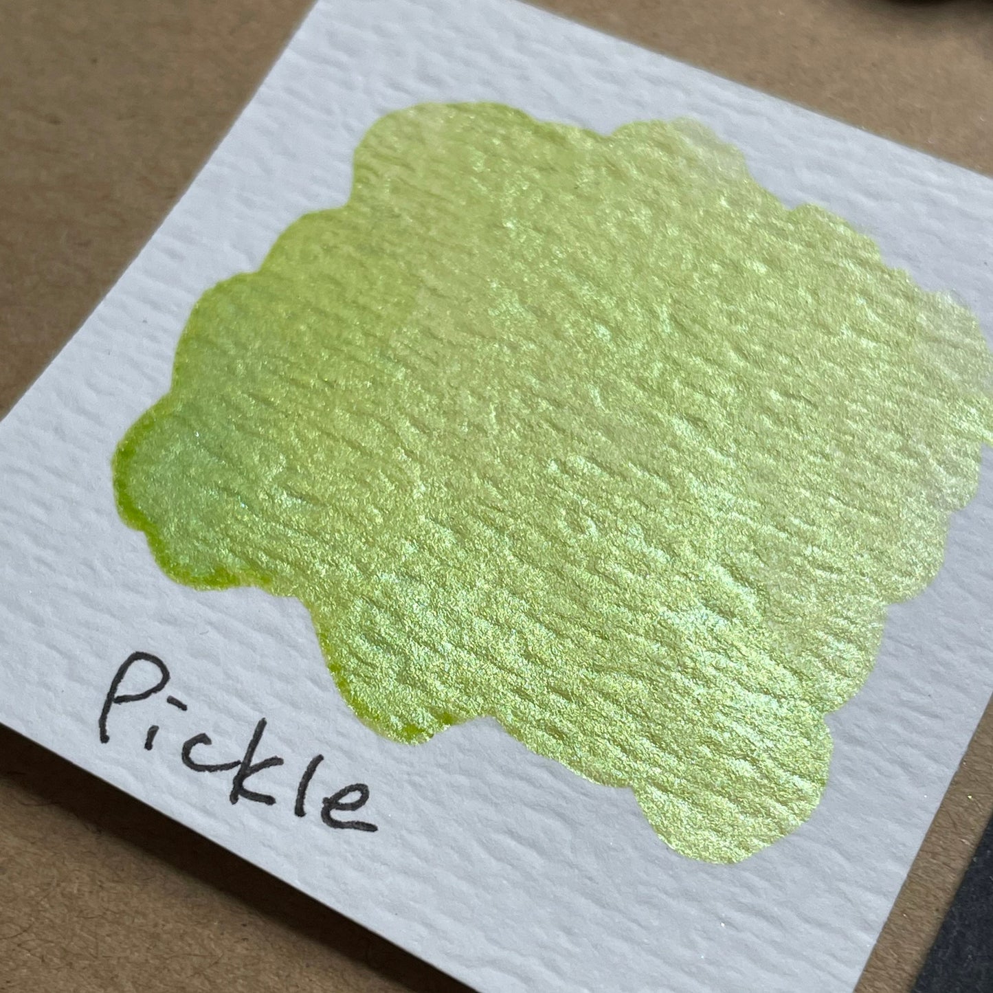 Pickle green Handmade shimmer watercolor paints