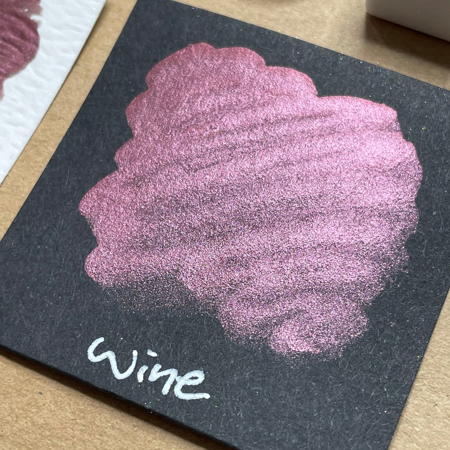 Wine red Handmade shimmer watercolor paints