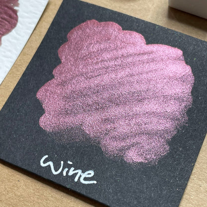 Wine red Handmade shimmer watercolor paints