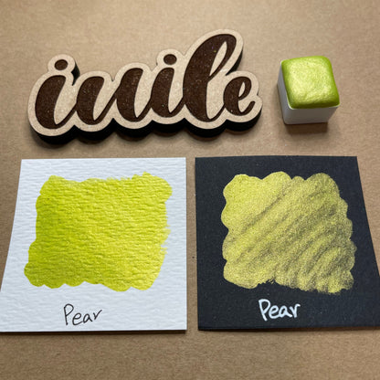 Pear green Handmade shimmer watercolor paints