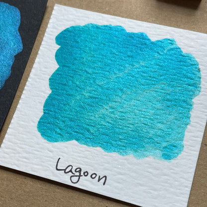 Lagoon teal Handmade shimmer watercolor paints