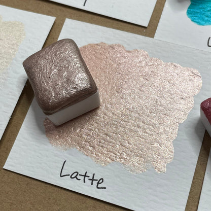 Latte Gold Handmade shimmer watercolor paints
