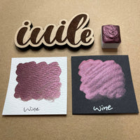 Wine red Handmade shimmer watercolor paints