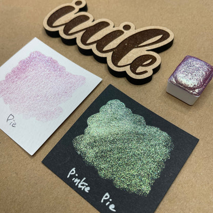 Last Chance! Pinkie pie purple Unicorn Series colorshift watercolor paints half pan