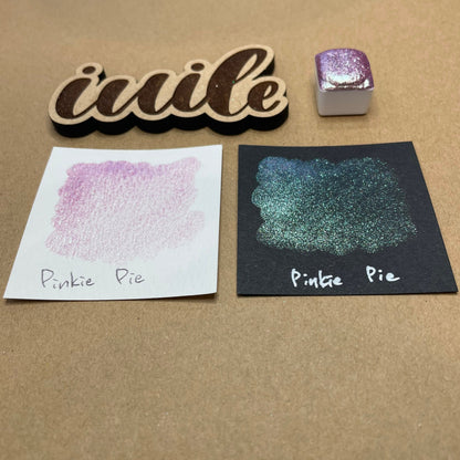 Last Chance! Pinkie pie purple Unicorn Series colorshift watercolor paints half pan