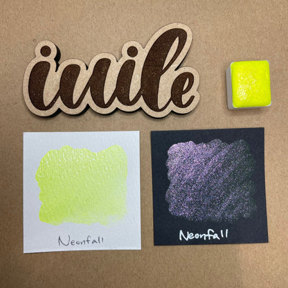 Neon fall neon night series colorshift watercolor paints half pan