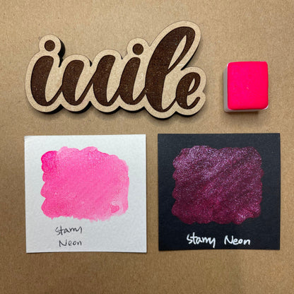 Starry neon night series colorshift watercolor paints half pan