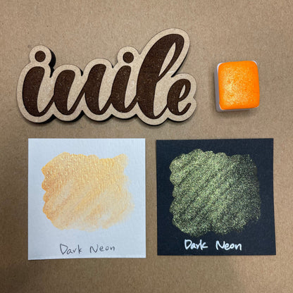 Dark neon night series colorshift watercolor paints half pan