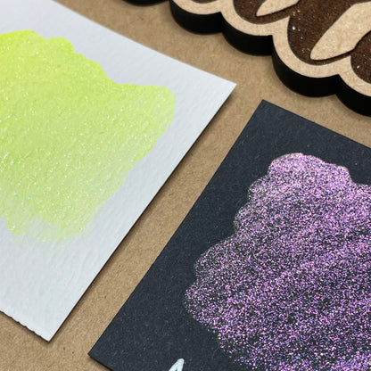 Neon fall neon night series colorshift watercolor paints half pan