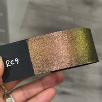 RC 9 Chameleon color shift glitter pigments watercolor paint half pan