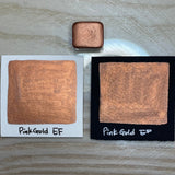 Pink Gold Extra fine watercolor paints half pan