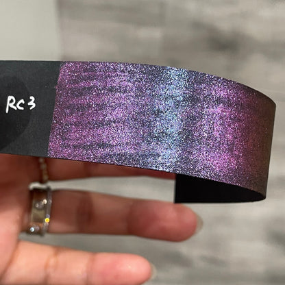 RC 3 Chameleon color shift glitter pigments watercolor paint half pan