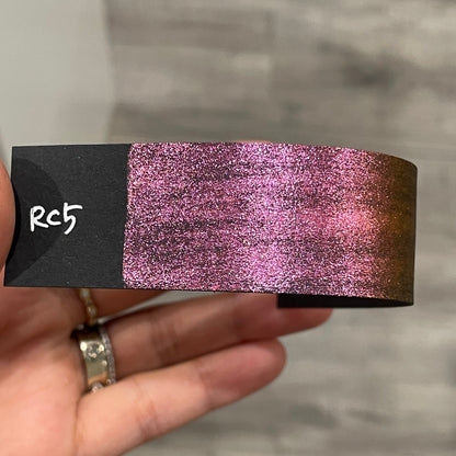 RC 5 Chameleon color shift glitter pigments watercolor paint half pan