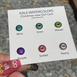 New Christmas Dot Card Tester Sampler Watercolor Shimmer Glittery Paints