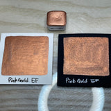 Pink Gold Extra fine watercolor paints half pan