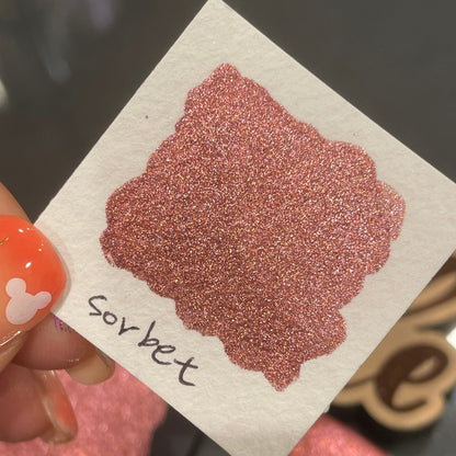Sorbet Christmas Chrome watercolor paint half pan