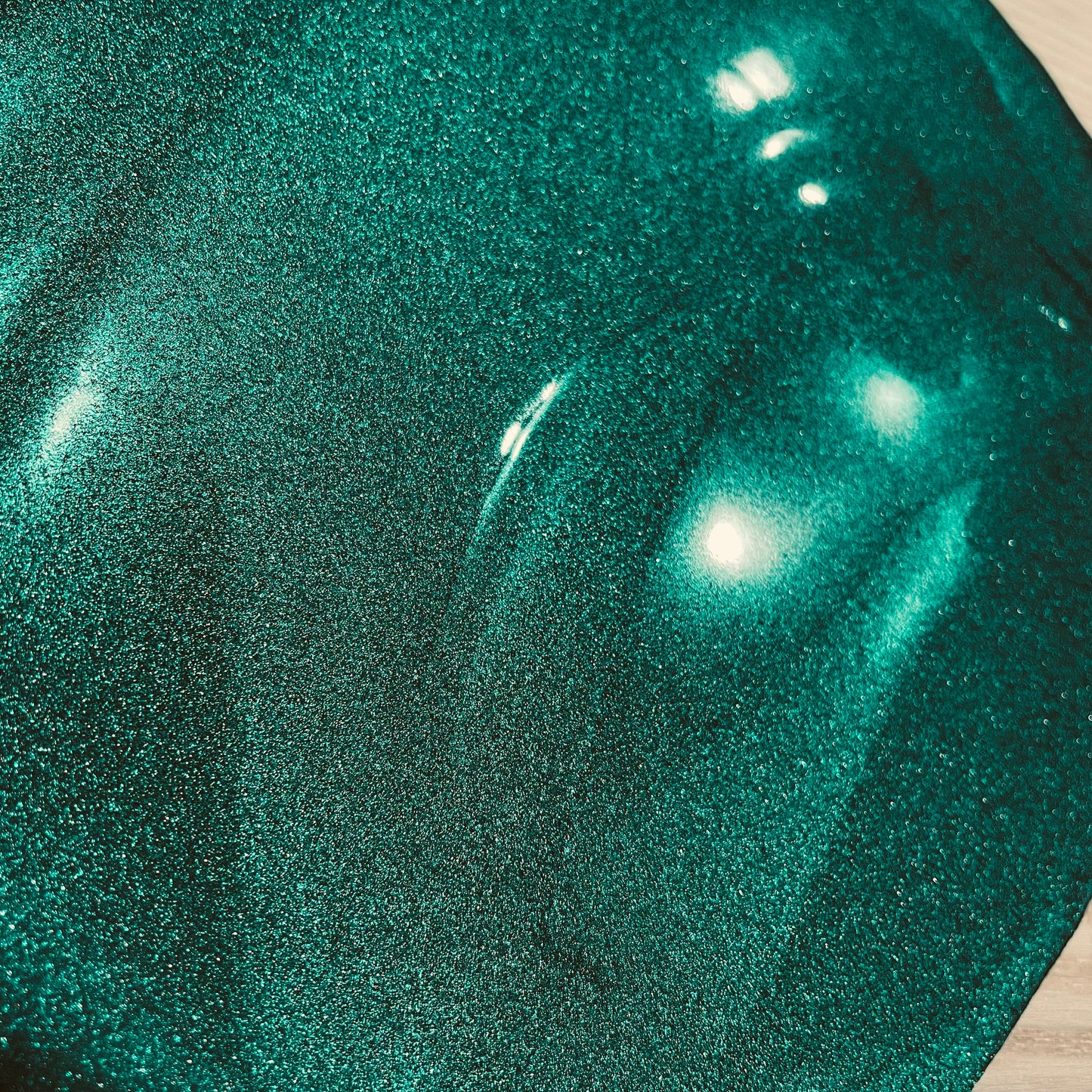 Green Christmas handmade watercolor paints half pan