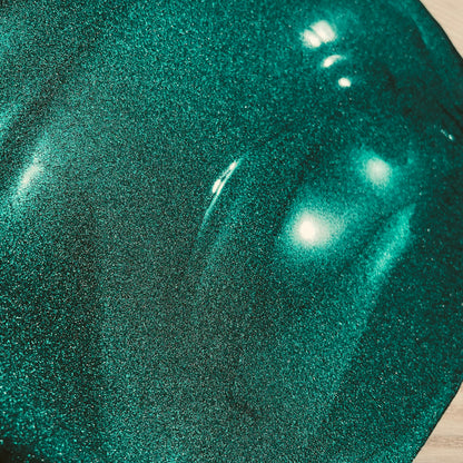 Green Christmas handmade watercolor paints half pan