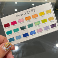 Mica Q21-2 quarter set handmade watercolor paints shimmer palette