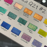 Mica Q21-2 quarter set handmade watercolor paints shimmer palette