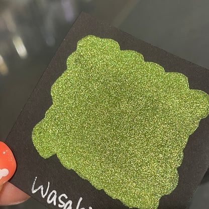 Wasabi Christmas Chrome watercolor paint half pan