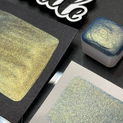 Arctic Blue Half Handmade shimmer watercolor paints