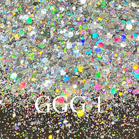 30g GGG 1 Holo Multi Color Chunky Glitter Nail DIY Resin Epoxy Art Craft