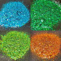 30g GGG 12 Holo Multi Color Chunky Glitter Nail DIY Resin Epoxy Art Craft