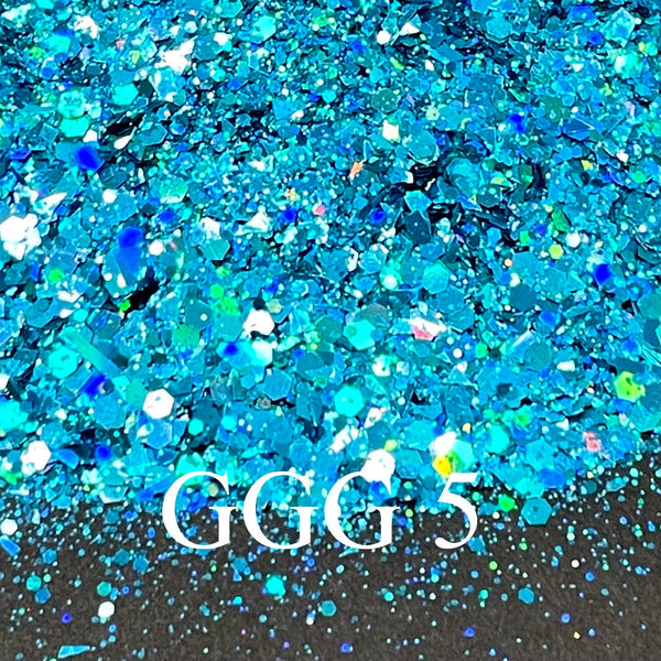 30g GGG 5 Holo Multi Color Chunky Glitter Nail DIY Resin Epoxy Art Craft