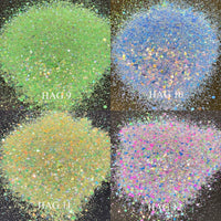 30g HAG 7 Rainbow Colorshift Diamond Chunky Glitter Nail DIY Resin Epoxy Art Craft