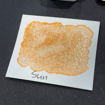 Last Chance! Sun orange Half pan Bling Bling Handmade shimmer watercolor paints
