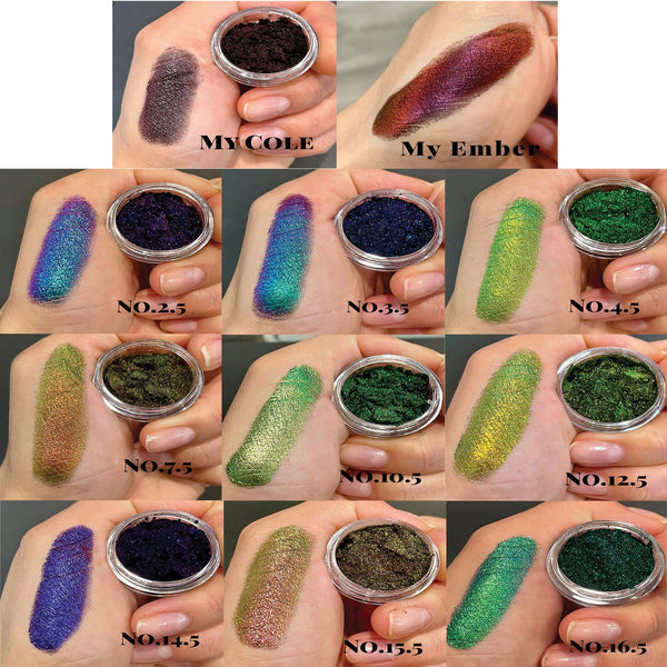 1g My Ember, Cole, No.2.5 - 16.5 Shiny Series Chrome Colorshift Chameleon Pigment Cosmetic DIY Resin Epoxy Watercolor Art Craft