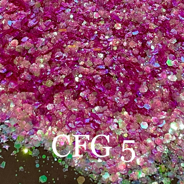 30g CFG 5 Iridescent Colorshift Chunky Glitter Nail DIY Resin