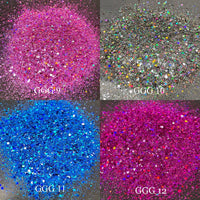30g GGG 3 Holo Multi Color Chunky Glitter Nail DIY Resin Epoxy Art Craft