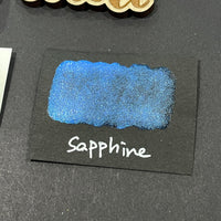 Sapphire blue Half pan Bling Bling Handmade shimmer watercolor paints