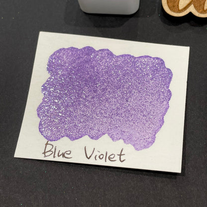 Last Chance! Blue Violet purple Half pan Bling Bling Handmade shimmer watercolor paints