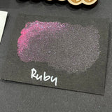 Ruby pink Half pan Bling Bling Handmade shimmer watercolor paints