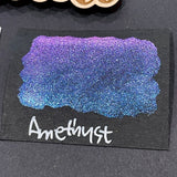 Amethyst purple Half pan Bling Bling Handmade Color Shift shimmer watercolor paints