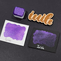 Irish purple Half pan Bling Bling Handmade shimmer watercolor paints
