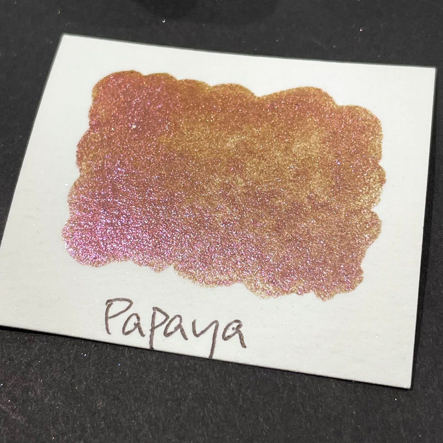 Papaya pink Half pan Fruits Basket Colorshift Handmade shimmer watercolor paints