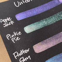 Button Unicorn set colorshift holo mica glittery watercolor paints