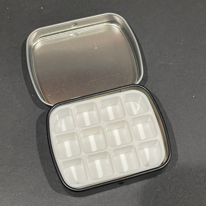 Empty 12 grid watercolor paint travel Palette (tin case is not included)