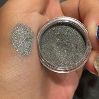 Cosmetic Grade Glitter//Cosmetic Olive//Holographic Green  Glitter//Microfine//Solvent Resistant//Makeup Glitter//Lip Gloss//Nail Dip