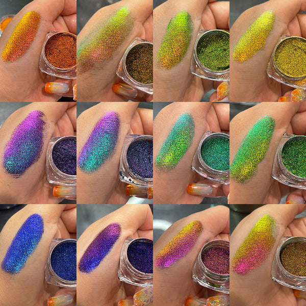 Super Color Changing color shift pigment Chrome chameleon pigment powder  For Watercolors/epoxy resin/slime/nails/car paint MN24 - AliExpress